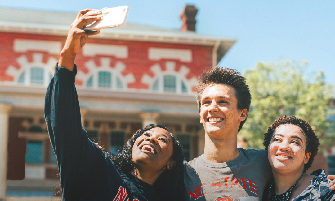 NC&#160;State students pose for a selfie