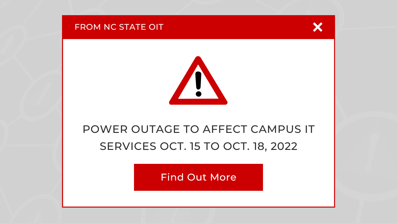 Data Center Outage from October 15-18