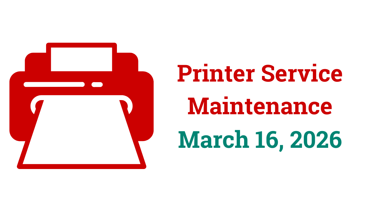 Printer Service Maintenance March 16 2026