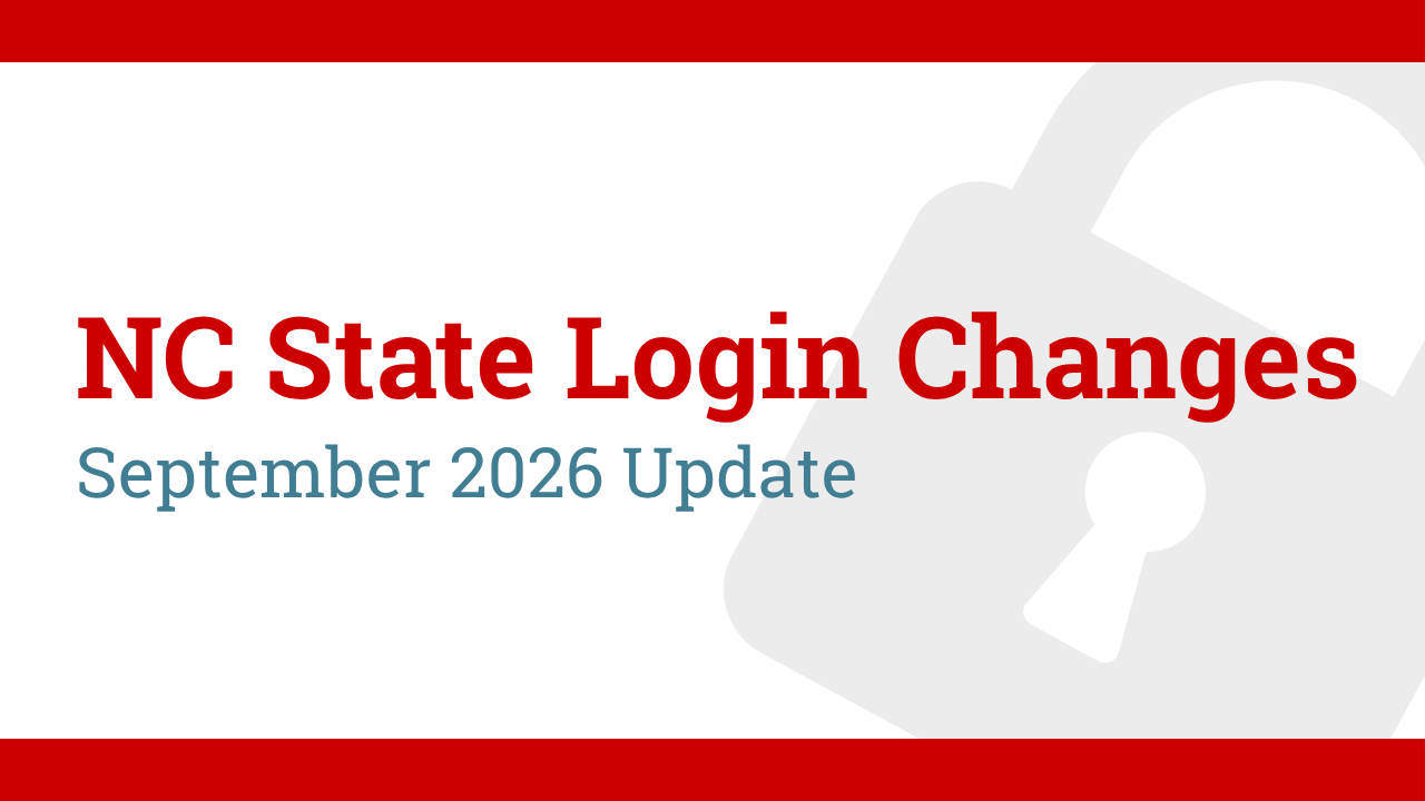 NC State Login Changes - September 2026 Update